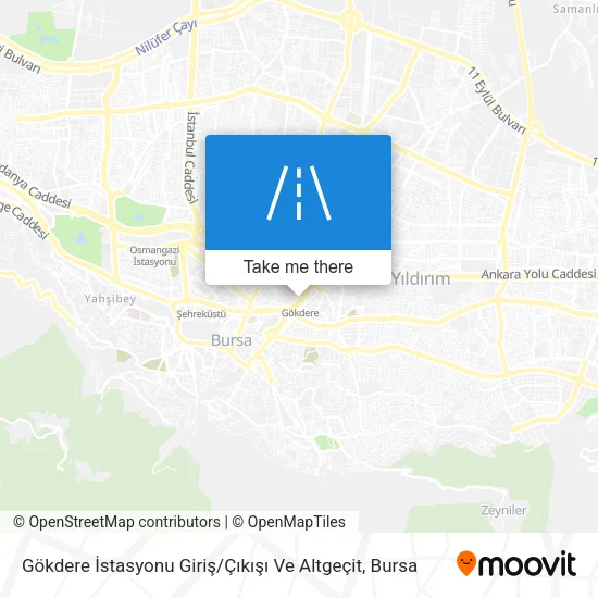 Gökdere İstasyonu Giriş / Çıkışı Ve Altgeçit map