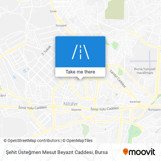 Şehit Üsteğmen Mesut Beyazıt Caddesi map