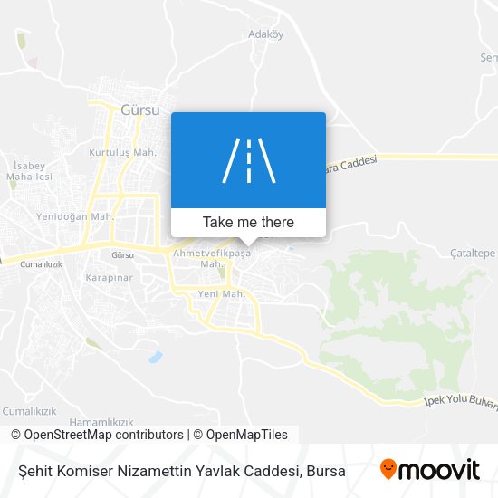 Şehit Komiser Nizamettin Yavlak Caddesi map