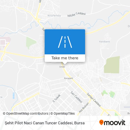 Şehit Pilot Naci Canan Tuncer Caddesi map