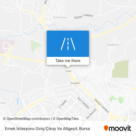 Emek İstasyonu Giriş / Çıkışı Ve Altgeçit map