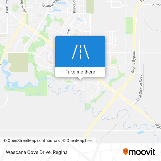 Wascana Cove Drive map
