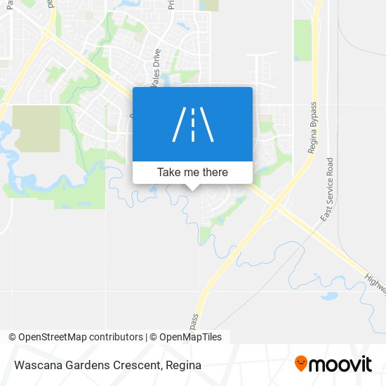 Wascana Gardens Crescent map