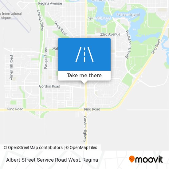 Albert Street Service Road West map