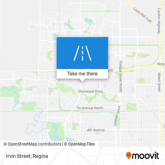 Irvin Street map