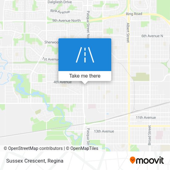 Sussex Crescent map