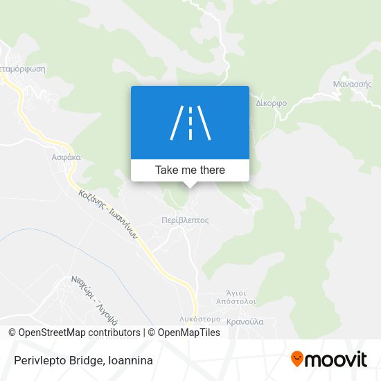 Perivlepto Bridge map