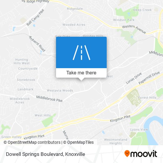 Mapa de Dowell Springs Boulevard