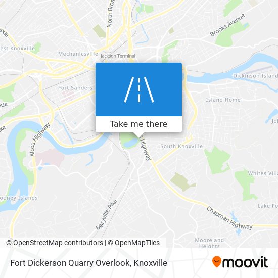 Fort Dickerson Quarry Overlook map