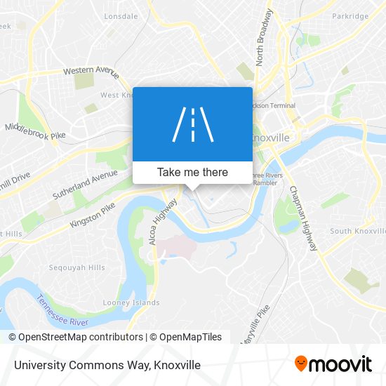 University Commons Way map