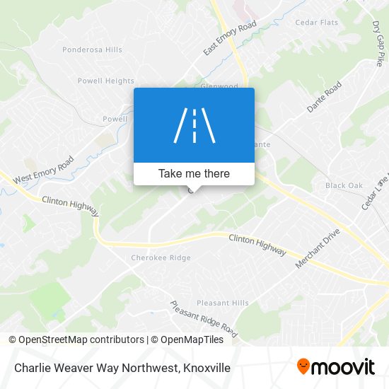 Charlie Weaver Way Northwest map