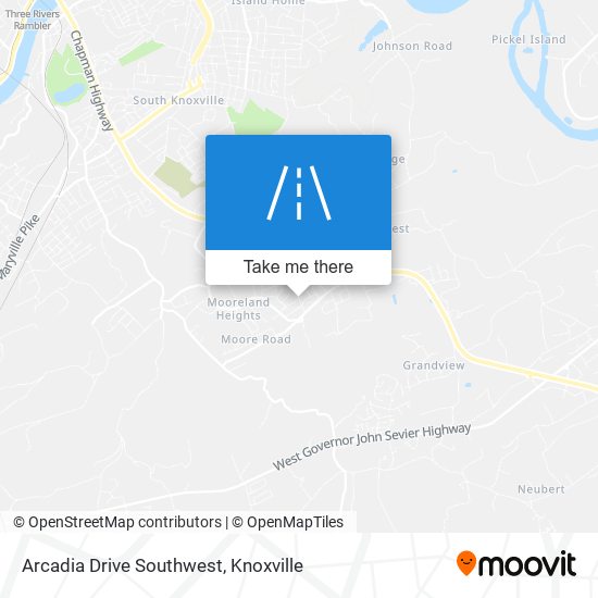 Arcadia Drive Southwest map