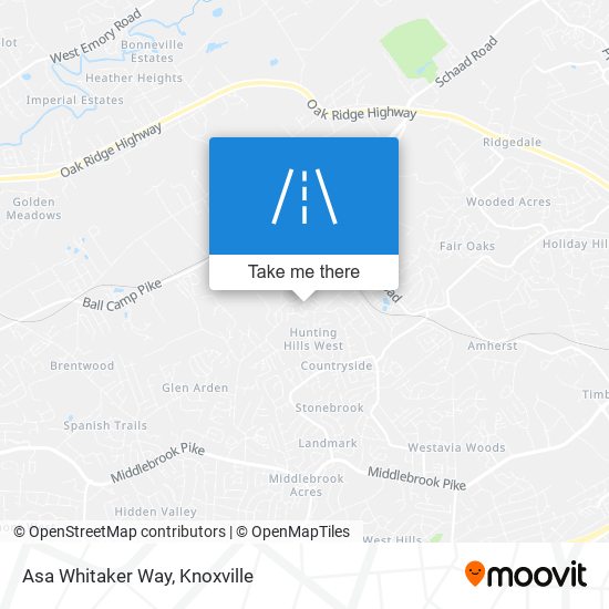 Asa Whitaker Way map