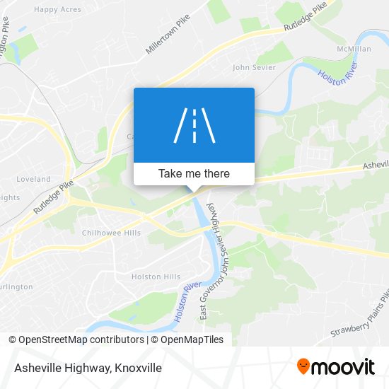 Mapa de Asheville Highway