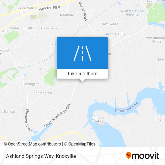 Ashland Springs Way map