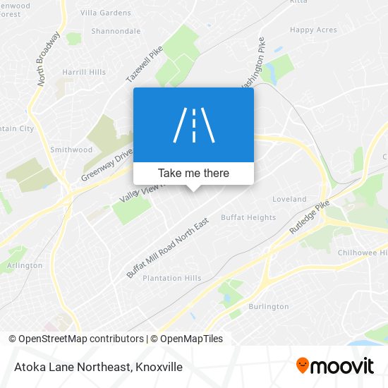 Atoka Lane Northeast map