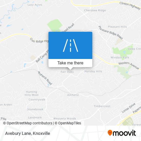 Avebury Lane map