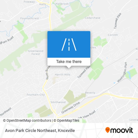 Mapa de Avon Park Circle Northeast