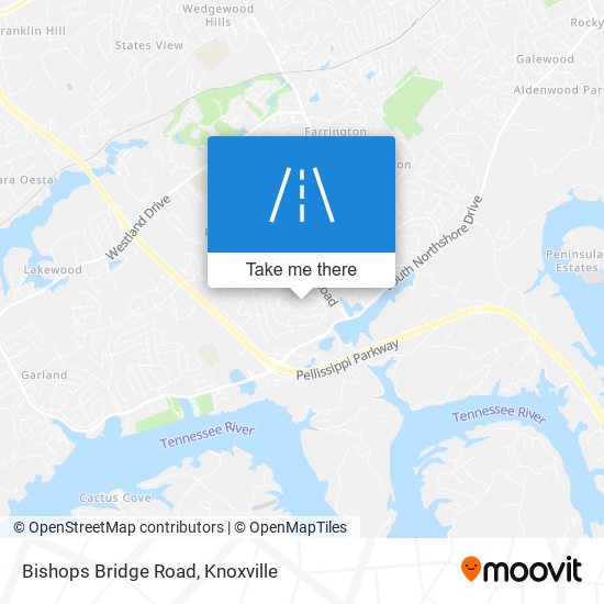 Bishops Bridge Road map