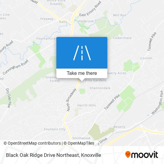 Black Oak Ridge Drive Northeast map