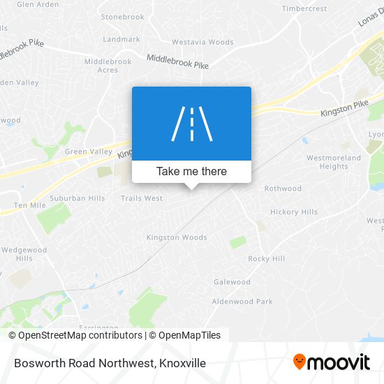 Bosworth Road Northwest map