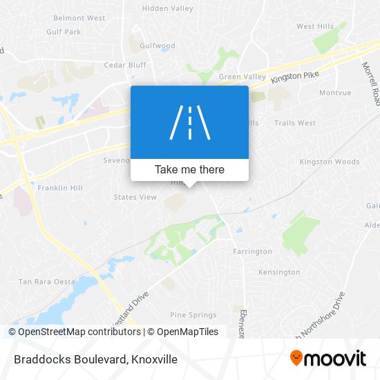 Braddocks Boulevard map
