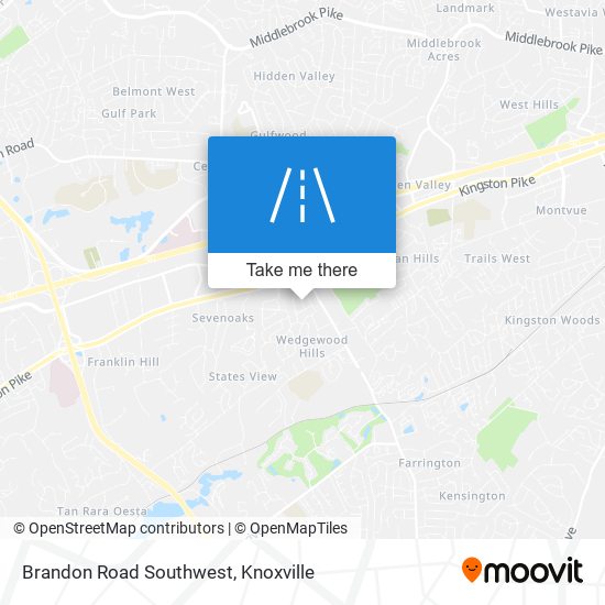 Brandon Road Southwest map