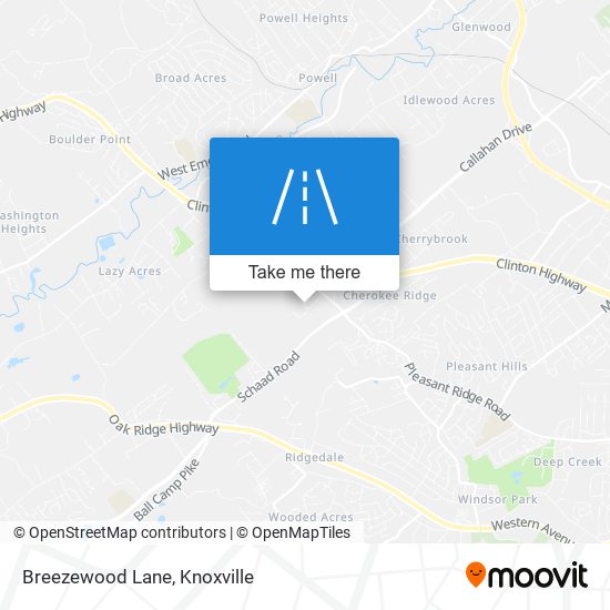 Breezewood Lane map