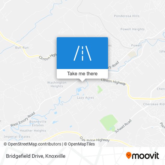 Bridgefield Drive map