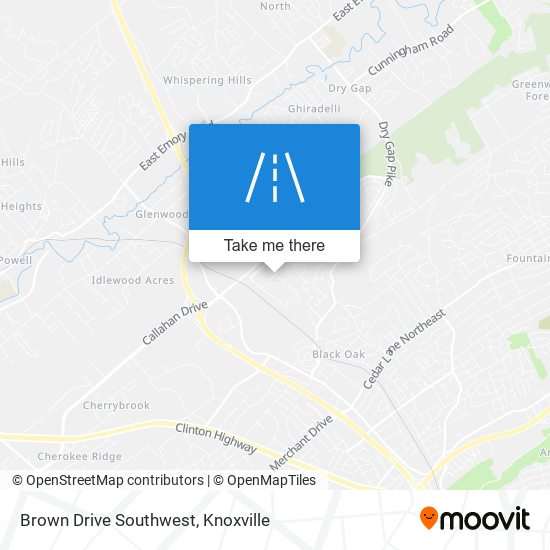 Mapa de Brown Drive Southwest