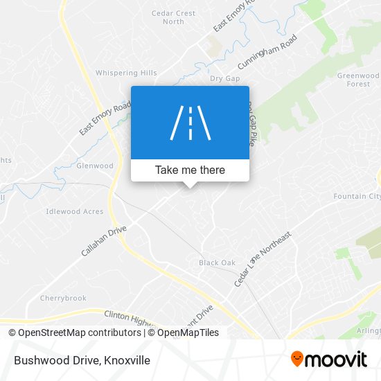 Bushwood Drive map