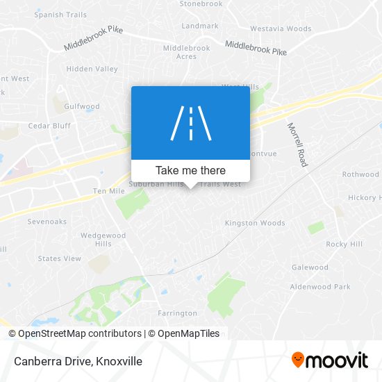 Canberra Drive map