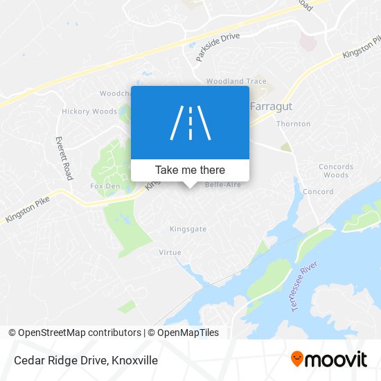 Cedar Ridge Drive map