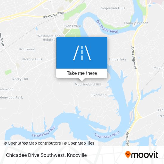 Chicadee Drive Southwest map