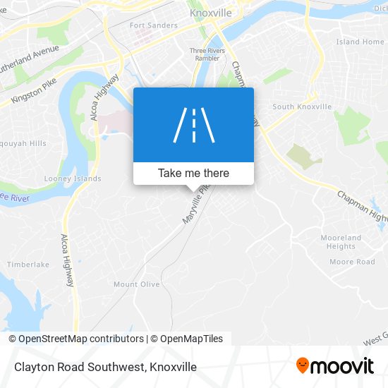 Clayton Road Southwest map