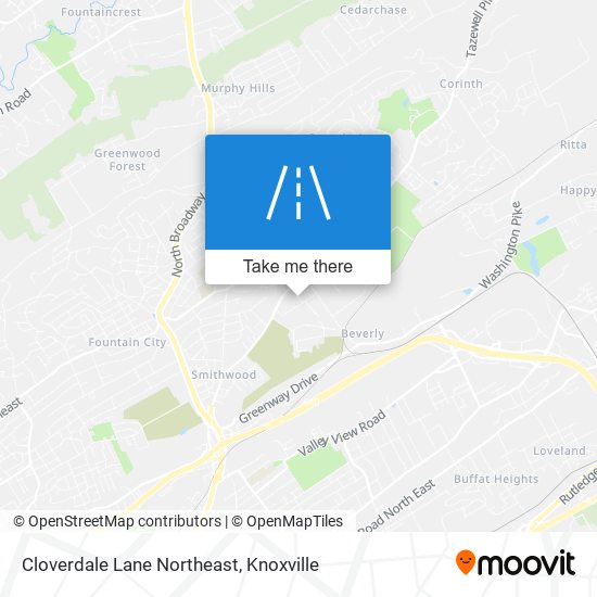 Cloverdale Lane Northeast map