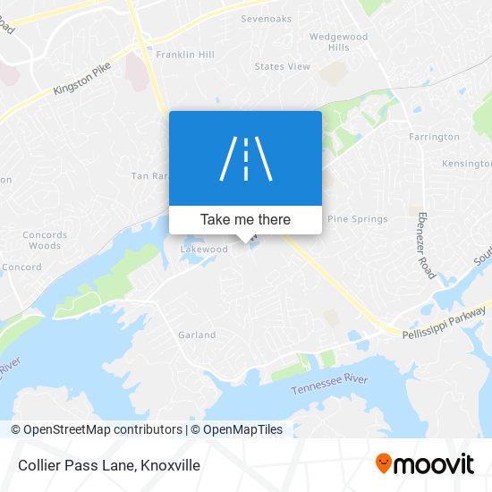 Collier Pass Lane map