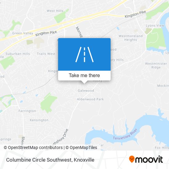 Columbine Circle Southwest map