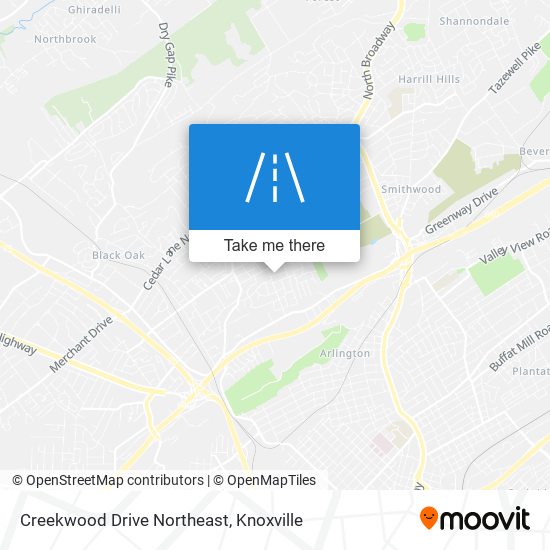 Creekwood Drive Northeast map