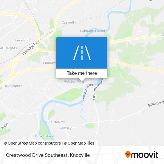 Crestwood Drive Southeast map