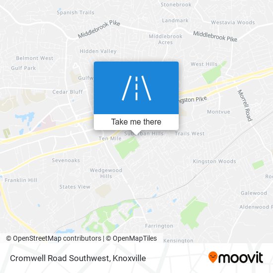 Mapa de Cromwell Road Southwest