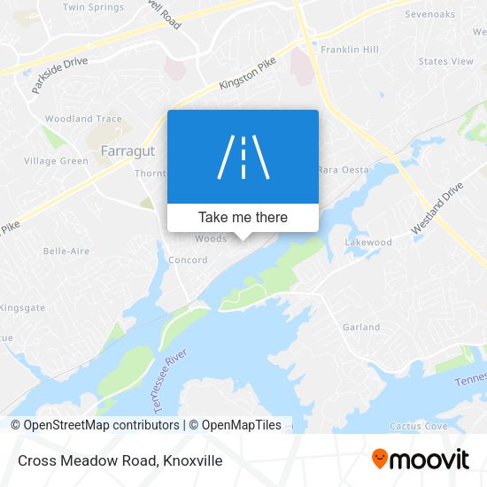 Cross Meadow Road map