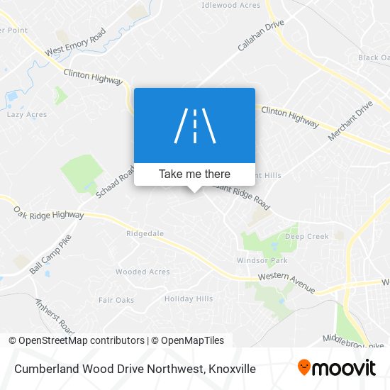 Cumberland Wood Drive Northwest map