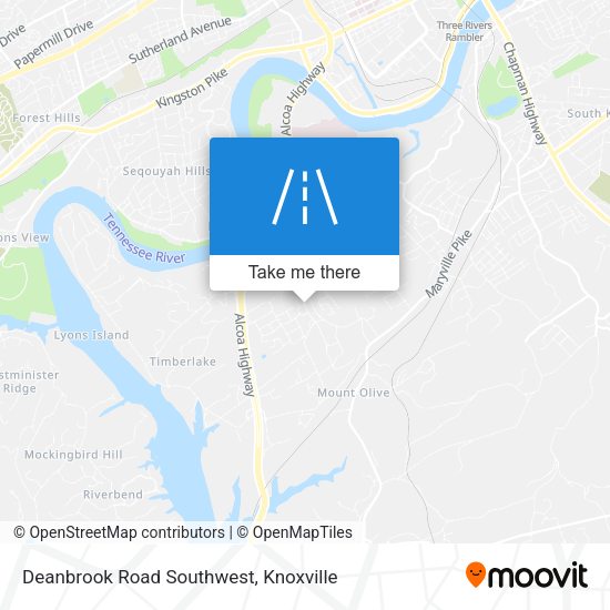 Deanbrook Road Southwest map