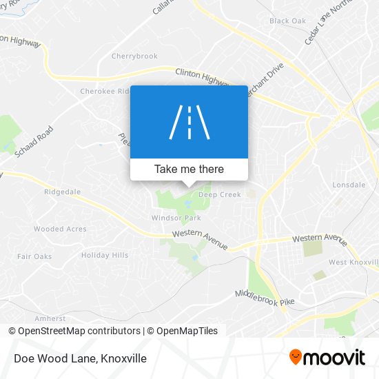 Doe Wood Lane map