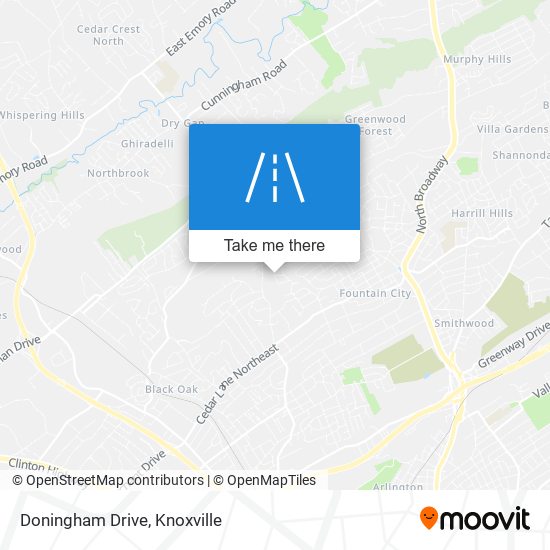 Doningham Drive map
