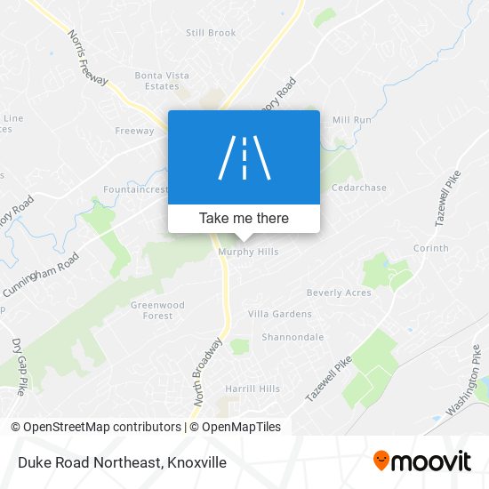 Duke Road Northeast map