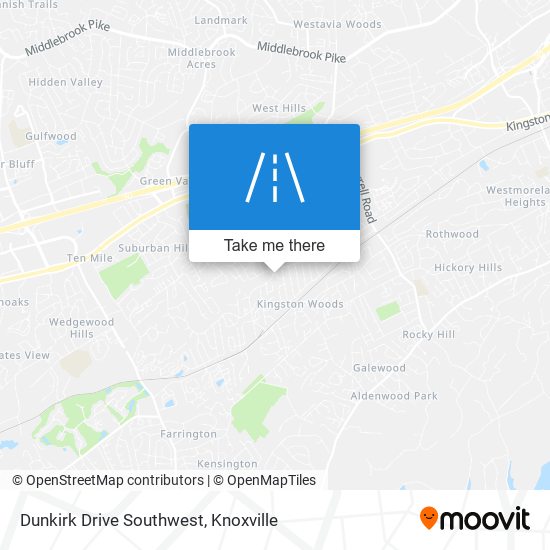 Dunkirk Drive Southwest map