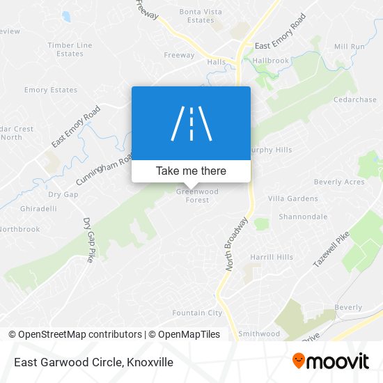 East Garwood Circle map