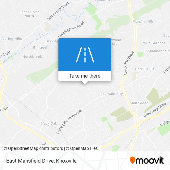 East Mansfield Drive map
